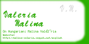 valeria malina business card